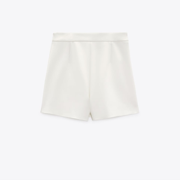 Gold Button Skort Zara White S - Picture 9 of 16